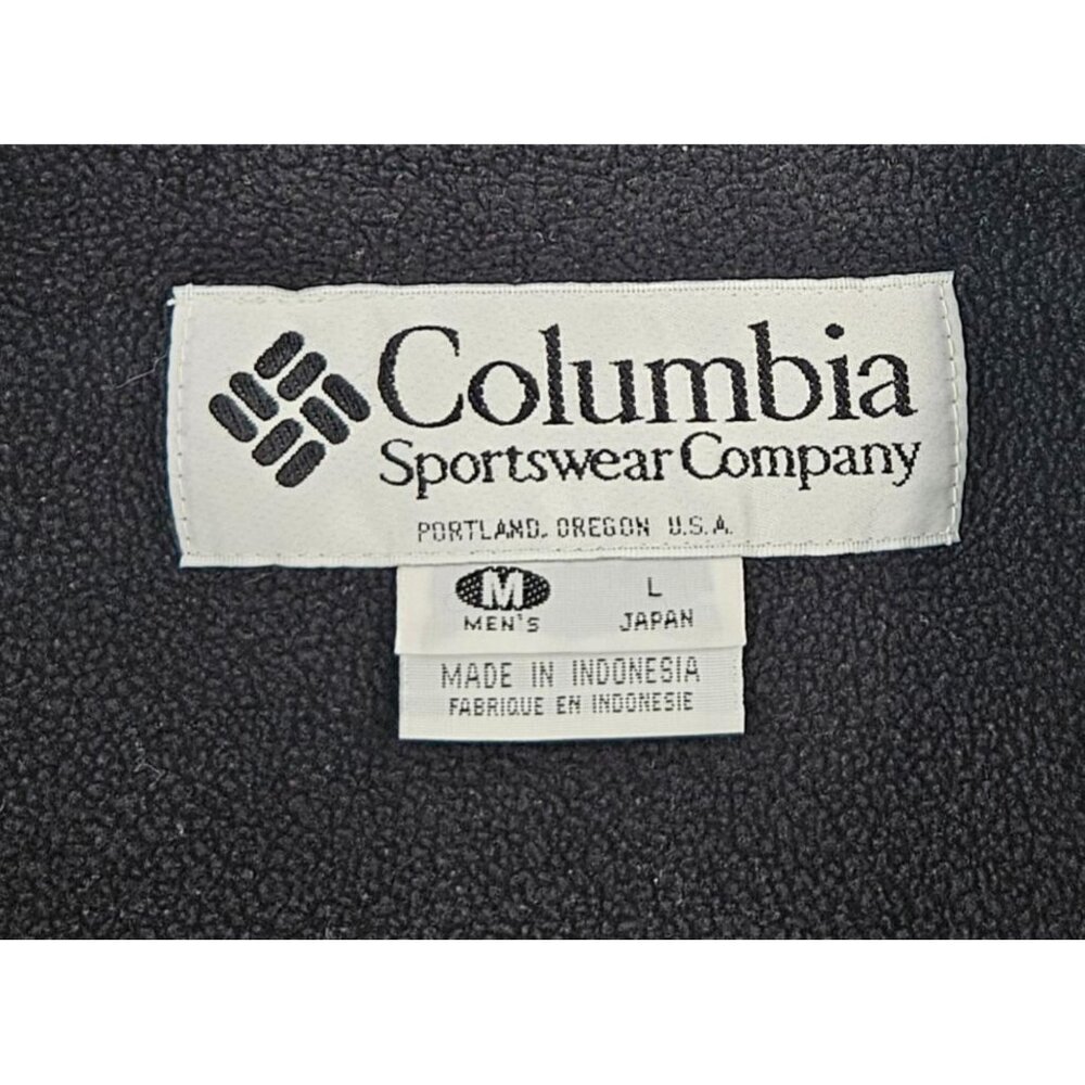 Columbia Polartec Jacket Fleece Lined Zip Pockets Underarm Zip Vents Sz L Black - Picture 3 of 5